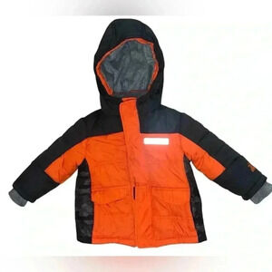 Zero exposure, Orange and gray, winter jacket. Boys reflective warm